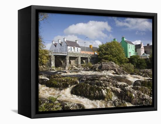 Sneem River Below Road Bridge in Village on Ring of Kerry Tourist Route, Iveragh Peninsula, Munster-Pearl Bucknall-Framed Stretched Canvas