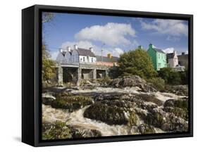 Sneem River Below Road Bridge in Village on Ring of Kerry Tourist Route, Iveragh Peninsula, Munster-Pearl Bucknall-Framed Stretched Canvas