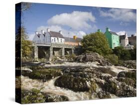 Sneem River Below Road Bridge in Village on Ring of Kerry Tourist Route, Iveragh Peninsula, Munster-Pearl Bucknall-Stretched Canvas