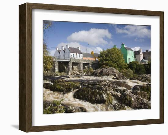 Sneem River Below Road Bridge in Village on Ring of Kerry Tourist Route, Iveragh Peninsula, Munster-Pearl Bucknall-Framed Photographic Print