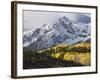 Sneffels Range with Aspens in Fall Colors, Near Ouray, Colorado-James Hager-Framed Photographic Print