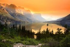 Wild Goose Island in Glacier National Park-SNEHIT-Photographic Print