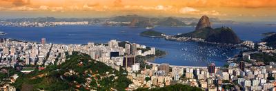 Panoramic View Of Rio De Janeiro, Brazil Landscape-SNEHITDESIGN-Framed Photographic Print