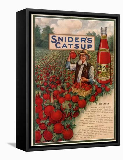 Sniders Catsup, Magazine Advertisement, USA, 1920-null-Framed Stretched Canvas