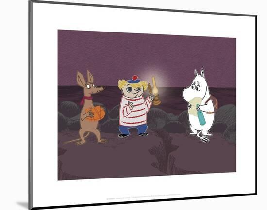 Sniff, Two-Ticky and Moomintroll-Tove Jansson-Mounted Art Print