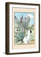 Snip And Snap Play In the Lilac Bushes-Julia Dyar Hardy-Framed Art Print