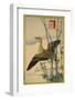 Snipe, Smooth Cane and Morning Glory-Sugakudo-Framed Art Print