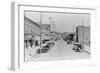 Snohomish, Washington - Eastern View from First Avenue-Lantern Press-Framed Art Print