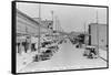 Snohomish, Washington - Eastern View from First Avenue-Lantern Press-Framed Stretched Canvas