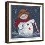 Snomwan with Candy Cane-Beverly Johnston-Framed Giclee Print