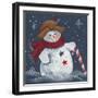 Snomwan with Candy Cane-Beverly Johnston-Framed Giclee Print