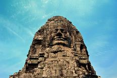 Face in Bayon Temple Cambodia-snoofek-Photographic Print