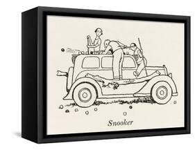 Snooker Car-William Heath Robinson-Framed Stretched Canvas