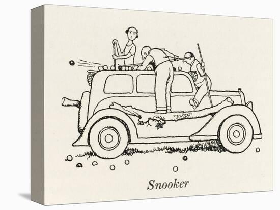 Snooker Car-William Heath Robinson-Stretched Canvas