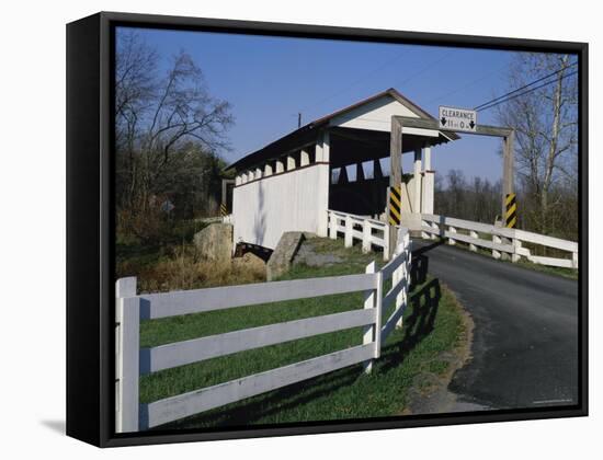 Snooks Covered Bridge, Bedford County, Pennsylvania, USA-null-Framed Stretched Canvas