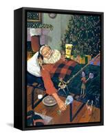 Snoozing Santa-Scott Westmoreland-Framed Stretched Canvas
