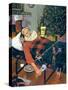 Snoozing Santa-Scott Westmoreland-Stretched Canvas