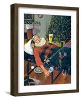 Snoozing Santa-Scott Westmoreland-Framed Art Print