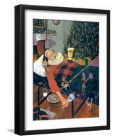 Snoozing Santa-Scott Westmoreland-Framed Art Print