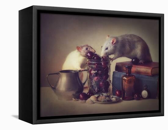 Snoozy and Jimmy-Ellen Van Deelen-Framed Stretched Canvas