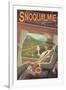 Snoqualmie by Air, Snoqualmie Falls, Washington-Lantern Press-Framed Art Print