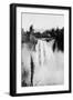 Snoqualmie Falls and Lodge, Washington Photograph - Snoqualmie, WA-Lantern Press-Framed Art Print