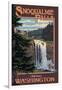 Snoqualmie Falls by Day, Washington-Lantern Press-Framed Art Print