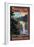 Snoqualmie Falls by Day, Washington-Lantern Press-Framed Art Print