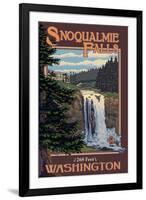 Snoqualmie Falls by Day, Washington-Lantern Press-Framed Art Print