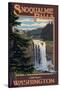 Snoqualmie Falls by Day, Washington-Lantern Press-Stretched Canvas