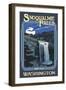 Snoqualmie Falls by Night, Washington-Lantern Press-Framed Art Print