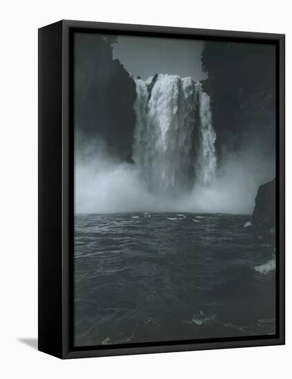 Snoqualmie Falls, Circa 1909-Asahel Curtis-Framed Stretched Canvas