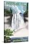 Snoqualmie Falls, Washington - Summer Scene-Lantern Press-Stretched Canvas