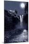 Snoqualmie Falls, Washington, View of the Falls at Night-Lantern Press-Mounted Art Print