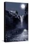 Snoqualmie Falls, Washington, View of the Falls at Night-Lantern Press-Stretched Canvas