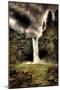 Snoqualmie Falls, Washington - View of Waterfall - Sepia Tone-Lantern Press-Mounted Art Print