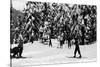 Snoqualmie Pass, Washington, View of Cross-Country Skiers at Pass in the Winter-Lantern Press-Stretched Canvas