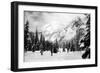 Snoqualmie Pass, Washington, View of Skiers Skiing during the Winter by Mountain-Lantern Press-Framed Art Print