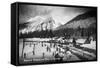 Snoqualmie Pass, Washington - View of the Ski Summit-Lantern Press-Framed Stretched Canvas
