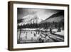 Snoqualmie Pass, Washington - View of the Ski Summit-Lantern Press-Framed Art Print