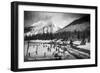 Snoqualmie Pass, Washington - View of the Ski Summit-Lantern Press-Framed Art Print