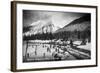 Snoqualmie Pass, Washington - View of the Ski Summit-Lantern Press-Framed Art Print