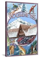 Snoqualmie Pass, Washington Views-Lantern Press-Stretched Canvas