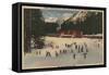 Snoqualmie Ski Area, WA - View of Ski Bowl on Cascade Mountains-Lantern Press-Framed Stretched Canvas