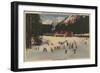 Snoqualmie Ski Area, WA - View of Ski Bowl on Cascade Mountains-Lantern Press-Framed Art Print