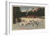 Snoqualmie Ski Area, WA - View of Ski Bowl on Cascade Mountains-Lantern Press-Framed Art Print