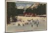 Snoqualmie Ski Area, WA - View of Ski Bowl on Cascade Mountains-Lantern Press-Mounted Art Print