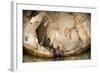 Snorkeler Explores the Spectacular Tomolol Caves, Raja Ampat-null-Framed Photographic Print