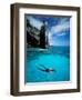 Snorkeler, Isla Tortuga, Galapagos Islands, Ecuador-Jack Stein Grove-Framed Photographic Print