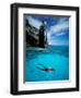 Snorkeler, Isla Tortuga, Galapagos Islands, Ecuador-Jack Stein Grove-Framed Photographic Print